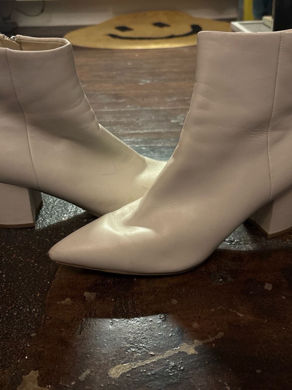 Women's Pointed Toe Ankle Boots in Light Beige - Brand: